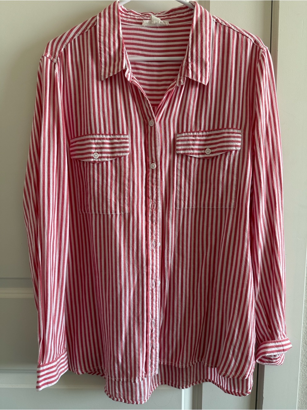 beachlunchlounge Red and White Striped Top
